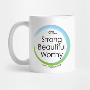 Hip Circle Strong Beautiful Worthy Centered URL Mug